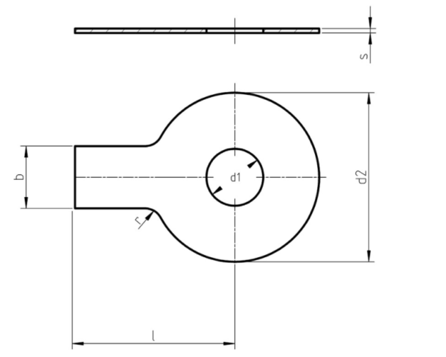 UNI 6600 Single Tab Safety Lock Washers Metric spring steel UNI 6600