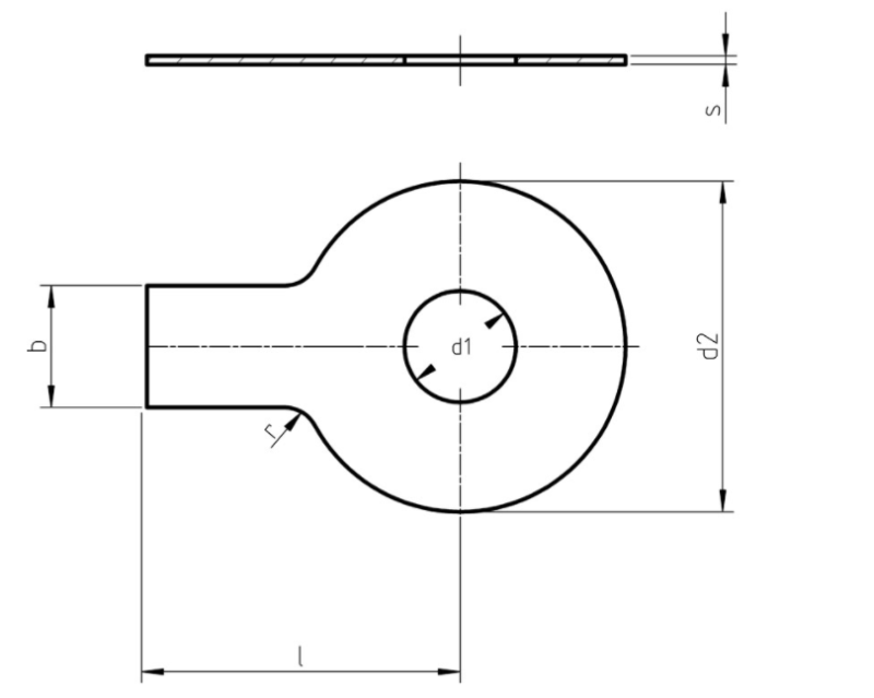 UNI 6600 Single Tab Safety Lock Washers Metric spring steel UNI 6600