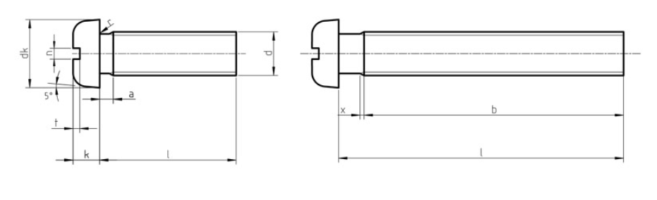 DIN85 technical drawing