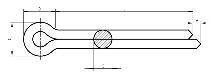 DIN 94 cotter pins drawing