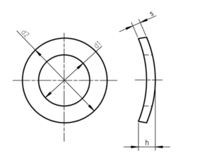 DIN 137 A Curved Spring Lock Washers drawing