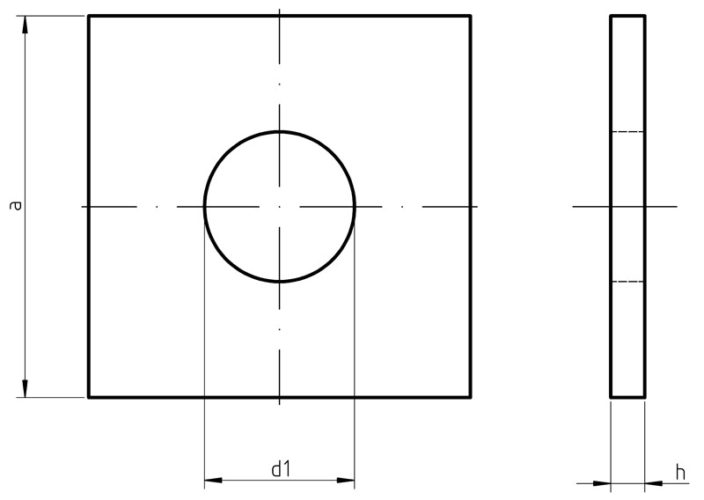 Uni 6596 Square Washers For Wood Constructions – 304 Stainless Steel 