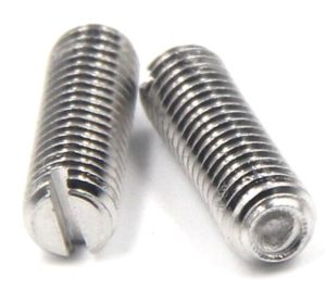 DIN438 slotted set screws with cup point