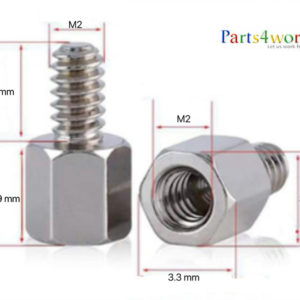 M2x29-3 mm male-female hex standoffs & spacer bolts