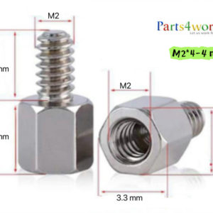 M2x4-4 mm male female hex standoffs and spacer bolts