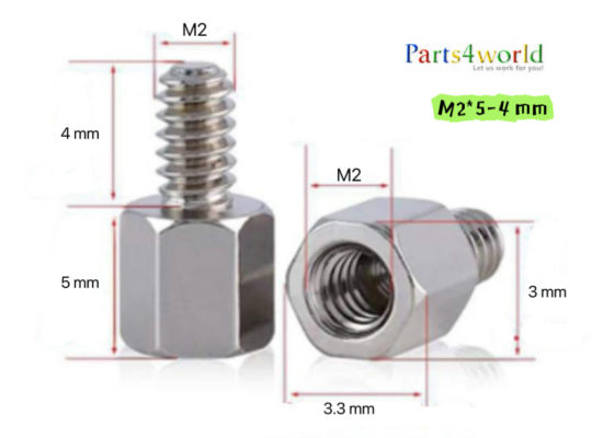 M2x5-4 mm hex male female standoffs and threaded spacer bolts